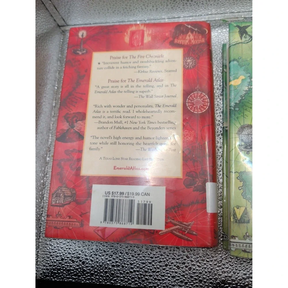LOT 2 THE BOOKS OF BEGINNING:1 EMERALD ATLAS; 2 FIRE CHRONICLE BY JOHN STEPHENS